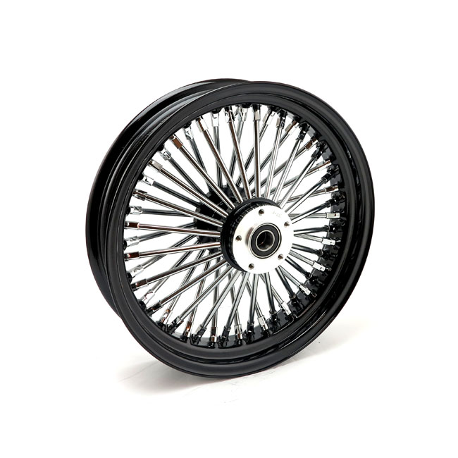 mcs radial 48 fat spoke front wheel 3 50 x 16 sf black for harley fits 2004 2007 dyna excl 2004 2005 fxdwg