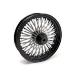 mcs radial 48 fat spoke front wheel 3 50 x 16 sf black for harley fits 2004 2007 dyna excl 2004 2005 fxdwg