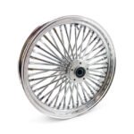 mcs radial 48 fat spoke front wheel 3 50 x 18 df chrome for harley fits 2000 2007 touring 2002 2007 v rod