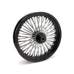 mcs radial 48 fat spoke front wheel 3 50 x 18 sf black for harley fits 2004 2007 dyna excl 2004 2005 fxdwg