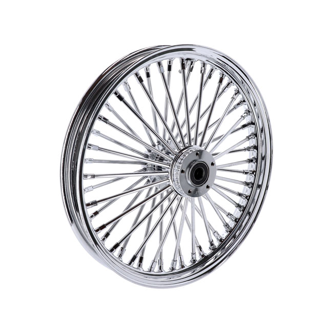 mcs radial 48 fat spoke front wheel 2 15 x 19 sf chrome for harley fits 2004 2007 dyna excl 2004 2005 fxdwg