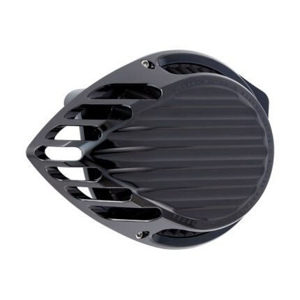 rough crafts teardrop finned air cleaner assembly black for harley fits 2016 2017 softail 2011 2017 cvo softail 2017 fxdls 2008 2016 touring e throttle