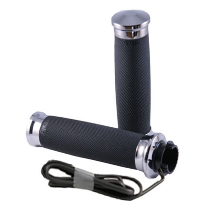 avon mt custom contour heated grips chrome for harley