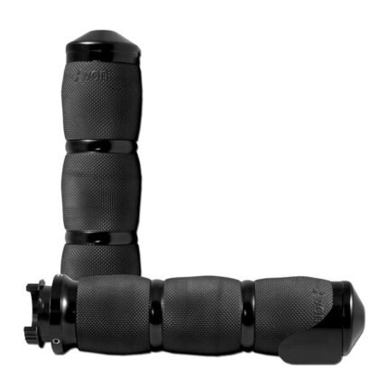 avon mt air cushion grips black anodized throttle assist for harley