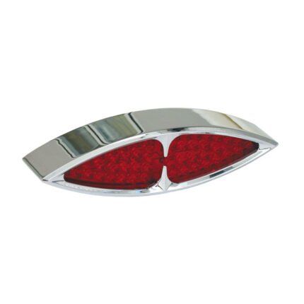 masai led taillight chrome red lens for harley fits universal