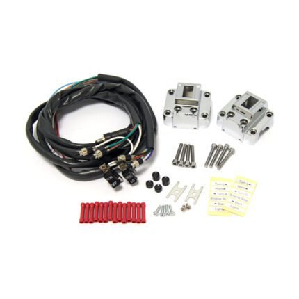 handlebar switch housing kit chrome black for harley fits 1973 1981 xl 1972 1981 fl 1973 1981 fx