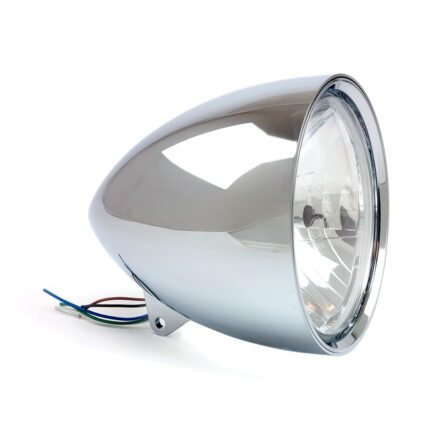 smoothie 7 headlamp without visor chrome for harley