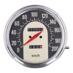 fl speedometer 62 67 electra face black gold 21 kmh for harley