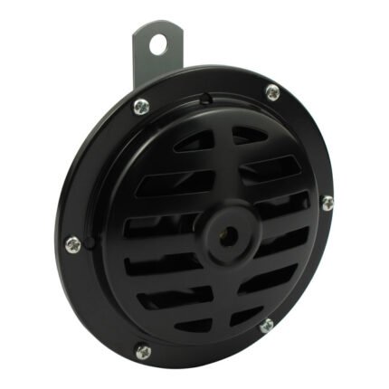 large springer style horn 12 volt black for harley