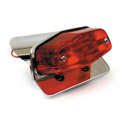 custom lucas taillight assembly with bracket chrome for harley fits universal