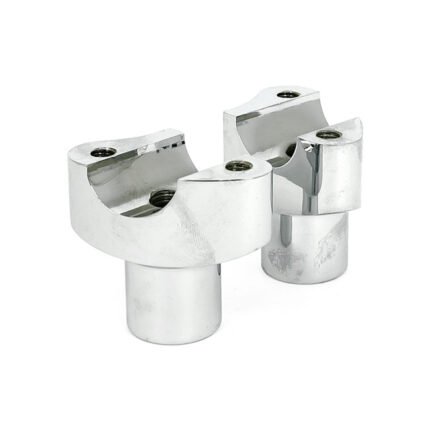 forged aluminum risers straight 2 rise chrome for harley