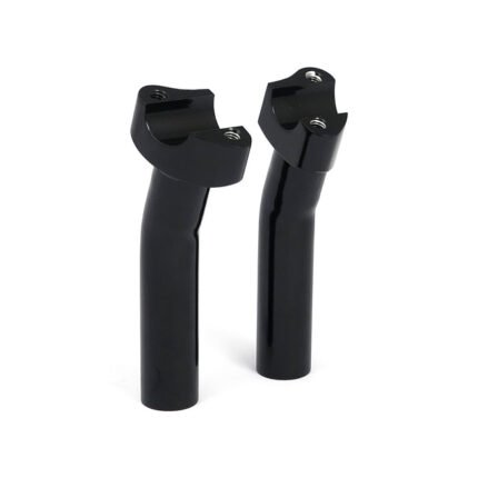 forged aluminum risers pullback 5 3 4 rise black for harley