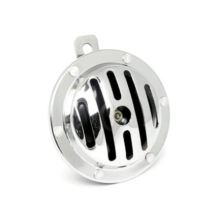 slotted custom round horn 100 mm chrome for harley