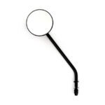 steel 3 round mirror black long stem for harley fits 1965 up h d