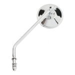 steel 4 round mirror chrome long stem for harley fits 1965 up h d