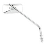 small rectangular mirror long stem chrome for harley fits 1965 up h d