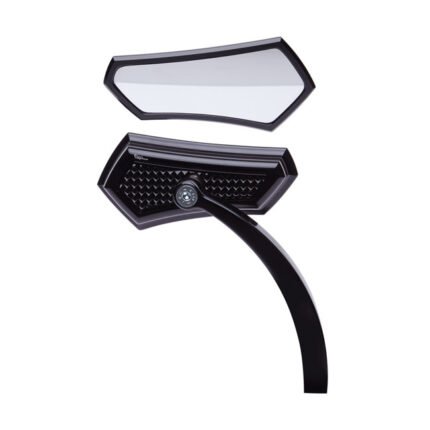 vitys design diamond mirror right side black for harley