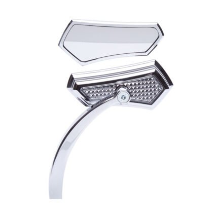 vitys design diamond mirror left side chrome for harley