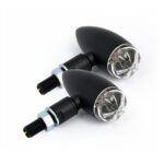 micro bullet led turn signals black for harley 2