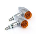 micro bullet led turn signals chrome for harley