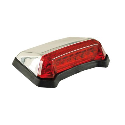 nitro mini fender led taillight chrome red lens for harley