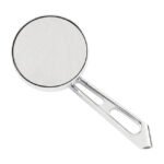 mini round aluminum mirror chrome short stem lr for harley fits 1965 up h d