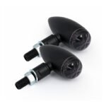 micro bullet led turn signals black for harley 3