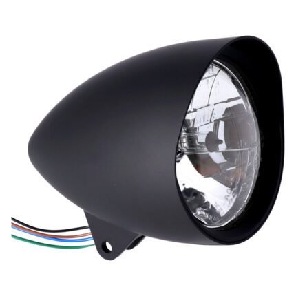 classic i 5 3 4 headlamp with visor black for harley
