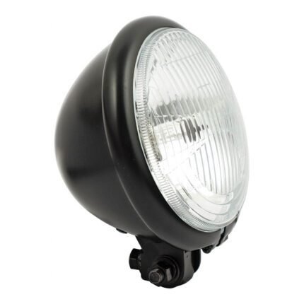 bates style 5 3 4 headlamp bottom mount black for harley