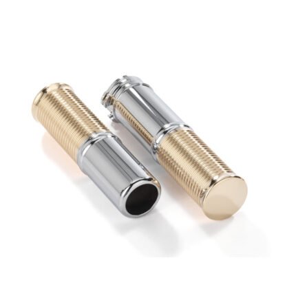 kustom tech fl handlebar grip set polished alu brass for harley fits 1974 2022 h d with single or dual throttle cables excl street