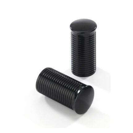 kustom tech fl handlebar grip ends ribbed black aluminum for harley fits kustom tech fl handlebar grip sets