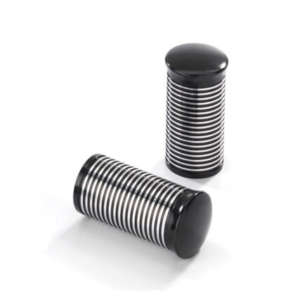 kustom tech fl handlebar grip ends ribbed black cc alu for harley fits kustom tech fl handlebar grip sets