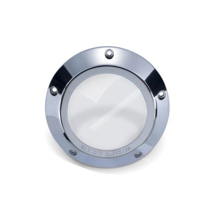 barnett clear derby cover chrome for harley fits 1999 2006 b t