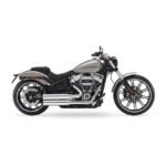 kesstech fusion long 2 2 exhaust chrome straight cut short for harley fits 114 m8 softail models 2018 2020 breakout 2018 2020 fat boy