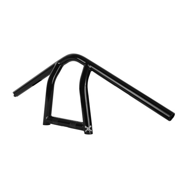 burly the jim 1 handlebar 9 high black for harley fits 1982 2023 h d mech e throttle excl 1988 2011 springers with 1 i d risers