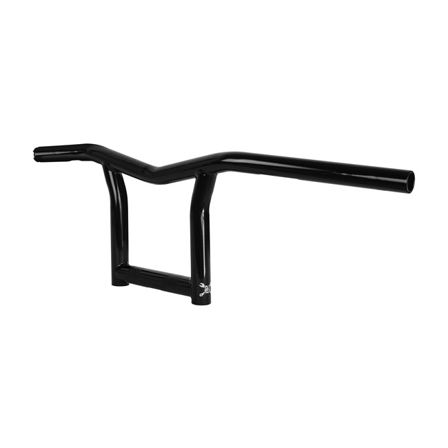 burly the sid 1 handlebar 8 high black for harley fits 1982 2023 h d mech e throttle excl 1988 2011 springers with 1 i d risers