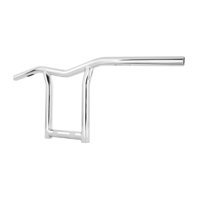 burly the sid 1 handlebar 10 high chrome for harley fits 1982 2023 h d mech e throttle excl 1988 2011 springers with 1 i d risers