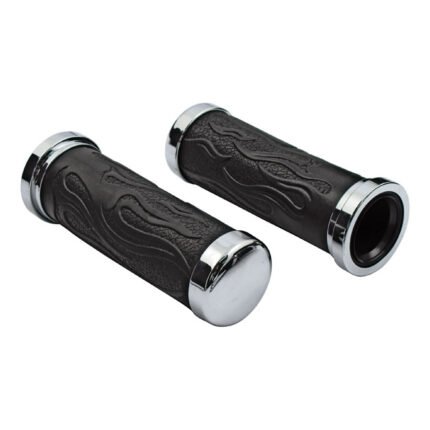 highway hawk flamed handlebar grips for harley fits 1 inch 25 4 millimeters handlebars