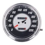 fl speedometer 46 47 face silver black 21 kmh for harley