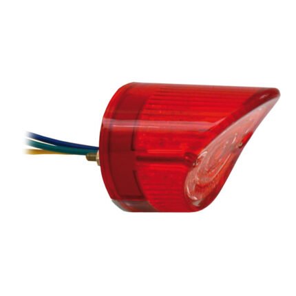 sharknose led taillight red lens for harley fits universal