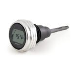 koso oil tank dipstick with display silver body for harley fits 2017 2023 touring