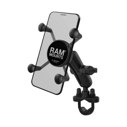 ram mounts x grip phone mount w u bolt base small phone for harley