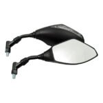 wrapp led turn signal mirror set black for harley