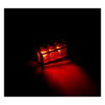 cube v mini led taillight vertical red lens for harley fits universal