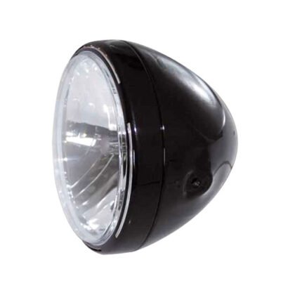 reno ii 7 h4 headlamp with halo ring black for harley