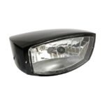 oregon h4 headlamp bottom mount black for harley