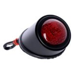 old school led taillight type 1 black red lens for harley