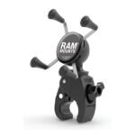 ram mounts low profile x grip with tough claw base small for harley