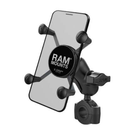 ram mounts x grip phone mount torque rail base small phone for harley fits for 3 4 22mm to 1 25 4mm handlebars 2