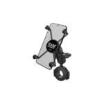 ram mounts x grip phone mount torque rail base large phone for harley fits for 1 125 28 5 mm to 1 5 38 1mm handlebars
